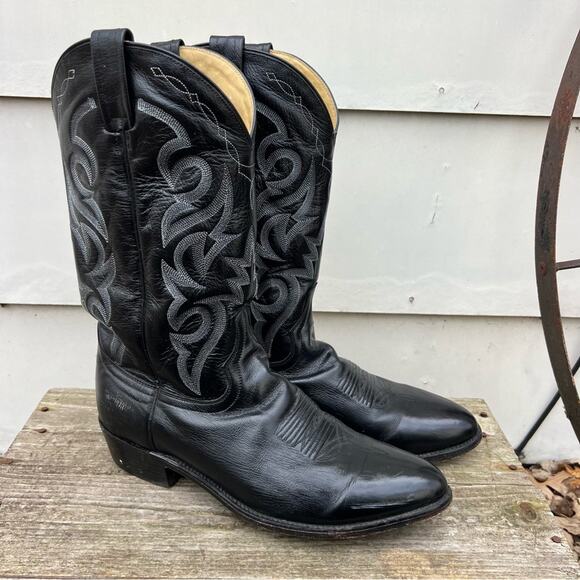 Dan Post 11 1/2 EW Mignon Black Round Toe Cowboy Western Boots DP2110R - Picture 1 of 11